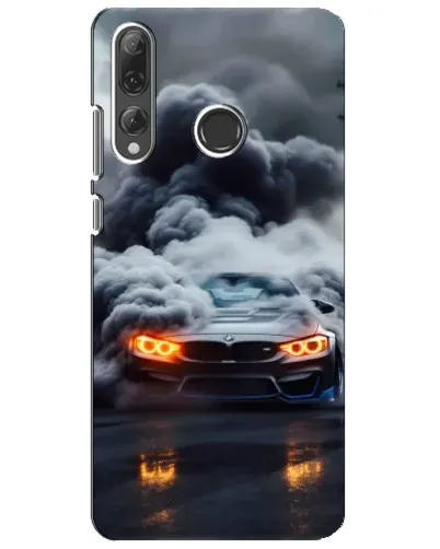 Чехол для Huawei P Smart Plus 2019 с картинкой «BMW в дыму»