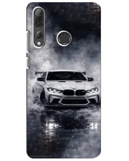 Чехол для Huawei P Smart Plus 2019 с картинкой «BMW сквозь туман» Чехол для Huawei P Smart Plus 2019 с картинкой «BMW сквозь туман»