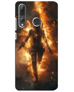 Чехол для Huawei P Smart Plus 2019 с картинкой «BMW — скорость в дожде»