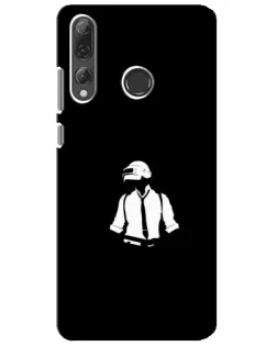 Чехол для Huawei P Smart Plus 2019 с картинкой «PUBG — белый шлем»