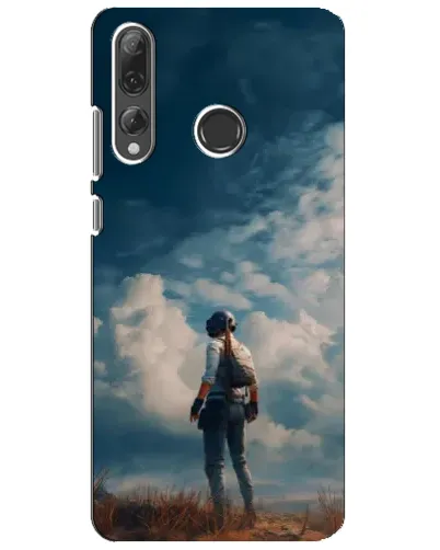 Чехол для Huawei P Smart Plus 2019 с картинкой «Герой PUBG на скале»