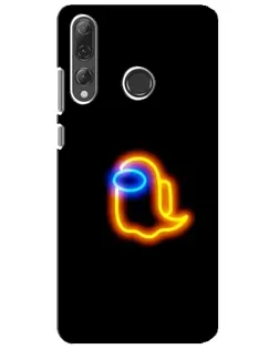 Чехол для Huawei P Smart Plus 2019 с картинкой «Among Us неоновое сияние»