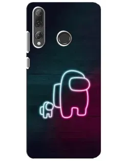 Чехол для Huawei P Smart Plus 2019 с картинкой «Among Us неон-арт»