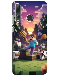 Чехол для Huawei P Smart Plus 2019 с картинкой «Стив на ферме»