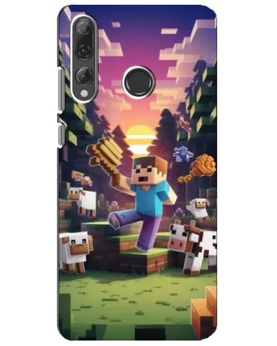 Чехол для Huawei P Smart Plus 2019 с картинкой «Стив на ферме»
