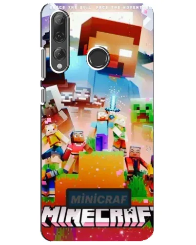 Чехол для Huawei P Smart Plus 2019 с картинкой «Minecraft герои игры»