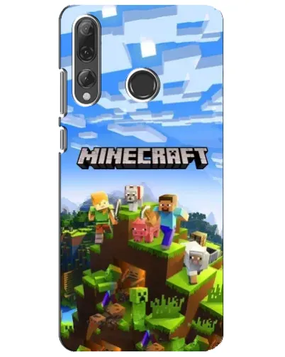 Чехол для Huawei P Smart Plus 2019 с картинкой «Minecraft классический мир»