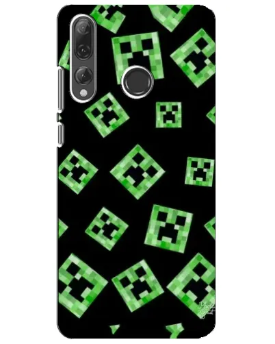 Чехол для Huawei P Smart Plus 2019 с картинкой «Паттерн с криперами»