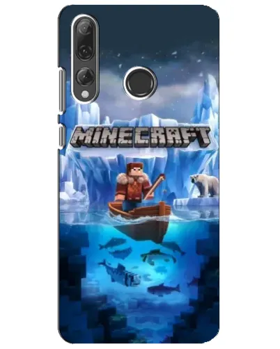 Чехол для Huawei P Smart Plus 2019 с картинкой «Minecraft ледяной мир»