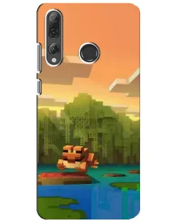 Чехол для Huawei P Smart Plus 2019 с картинкой «Майнкрафт закат солнца» Чехол для Huawei P Smart Plus 2019 с картинкой «Майнкрафт закат солнца»