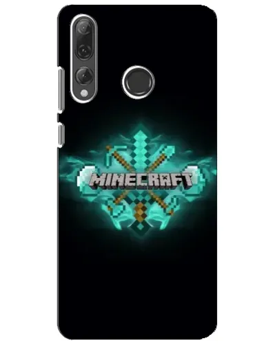 Чехол для Huawei P Smart Plus 2019 с картинкой «Minecraft Diamond лого»