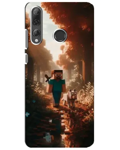 Чехол для Huawei P Smart Plus 2019 с картинкой «Стив в лесу»