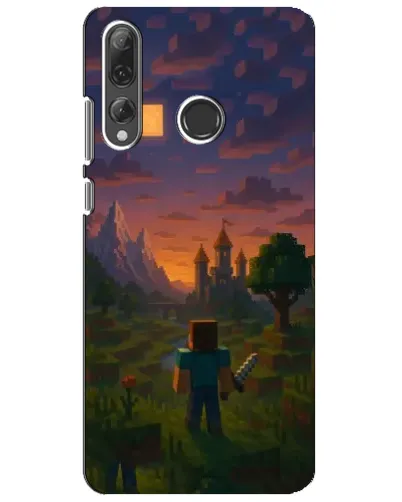 Чехол для Huawei P Smart Plus 2019 с картинкой «Стив у башни»