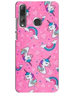 Чехол для Huawei P Smart Plus 2019 с картинкой «Unicorn паттерн розовый»