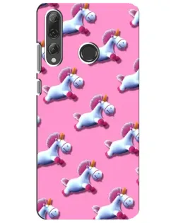 Чехол для Huawei P Smart Plus 2019 с картинкой «Единороги на розовом»