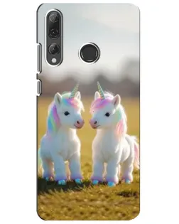 Чехол для Huawei P Smart Plus 2019 с картинкой «Пара единорогов»