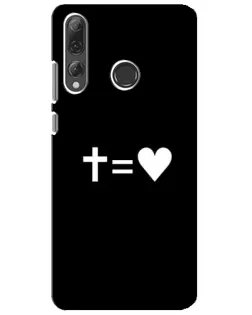 Чехол для Huawei P Smart Plus 2019 с картинкой «Крест и Сердце»