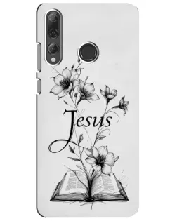 Чехол для Huawei P Smart Plus 2019 с картинкой «Цветы и Библия»