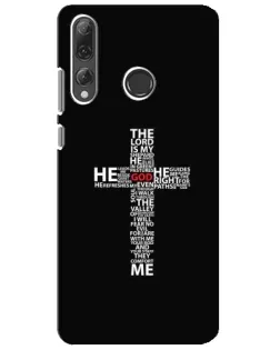Чехол для Huawei P Smart Plus 2019 с картинкой «Текстовый крест»