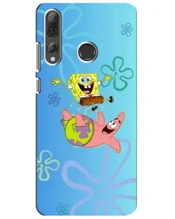 Чехол для Huawei P Smart Plus 2019 с картинкой «Спанч Боб и Патрик»