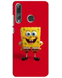 Чехол для Huawei P Smart Plus 2019 с картинкой «Спанч Боб на красном»