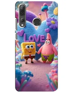 Чехол для Huawei P Smart Plus 2019 с картинкой «Губка Боб Патрик»