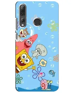 Чехол для Huawei P Smart Plus 2019 с картинкой «Веселые пузырьки»