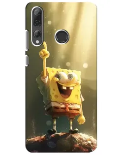 Чехол для Huawei P Smart Plus 2019 с картинкой «Сияющий Спанч Боб»