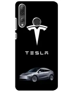 Чехол для Huawei P Smart Plus 2019 с картинкой «Tesla Model Y»