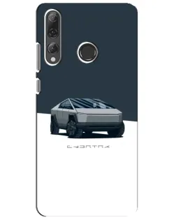 Чехол для Huawei P Smart Plus 2019 с картинкой «Серебристый Cybertruck Tesla»
