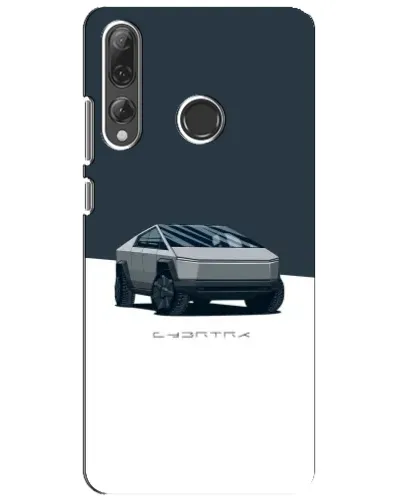 Чехол для Huawei P Smart Plus 2019 с картинкой «Серебристый Cybertruck Tesla»