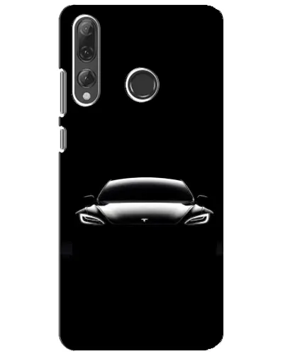 Чехол для Huawei P Smart Plus 2019 с картинкой «Фары Tesla Night»