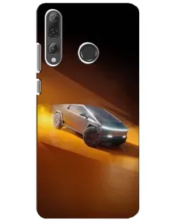 Чехол для Huawei P Smart Plus 2019 с картинкой «Cybertruck в пустыне»