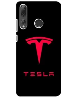 Чехол для Huawei P Smart Plus 2019 с картинкой «Tesla Red Logo»
