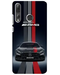 Чехол для Huawei P Smart Plus 2019 с картинкой «Mercedes — белый карбон»