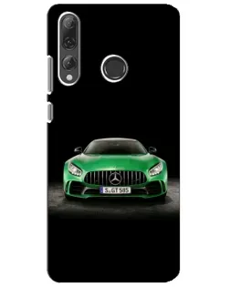 Чехол для Huawei P Smart Plus 2019 с картинкой «Mercedes — неоновый лого»