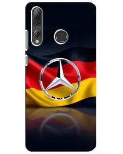 Чехол для Huawei P Smart Plus 2019 с картинкой «Mercedes — флаг Германии»