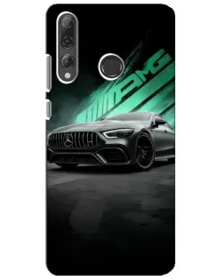 Чехол для Huawei P Smart Plus 2019 с картинкой «Темный Mercedes AMG»