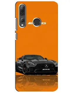 Чехол для Huawei P Smart Plus 2019 с картинкой «Оранжевый Mercedes AMG»
