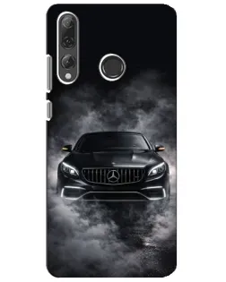 Чехол для Huawei P Smart Plus 2019 с картинкой «Mercedes в дыму»