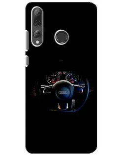 Чехол для Huawei P Smart Plus 2019 с картинкой «Салон Audi — руль»