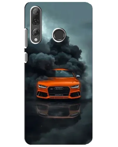 Чехол для Huawei P Smart Plus 2019 с картинкой «Audi в облаках дыма»