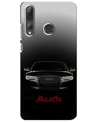 Чехол для Huawei P Smart Plus 2019 с картинкой «Audi — градиентный контур»