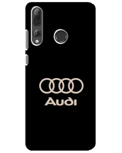 Чехол для Huawei P Smart Plus 2019 с картинкой «Audi — золотой логотип»