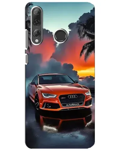 Чехол для Huawei P Smart Plus 2019 с картинкой «Audi — закат»
