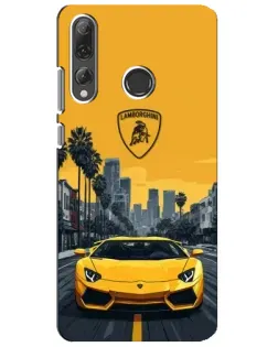 Чехол для Huawei P Smart Plus 2019 с картинкой «Желтый Lamborghini город» Чехол для Huawei P Smart Plus 2019 с картинкой «Желтый Lamborghini город»
