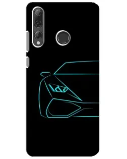 Чехол для Huawei P Smart Plus 2019 с картинкой «Голубой силуэт Lamborghini» Чехол для Huawei P Smart Plus 2019 с картинкой «Голубой силуэт Lamborghini»