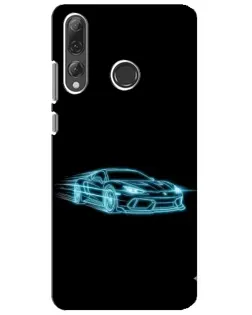 Чехол для Huawei P Smart Plus 2019 с картинкой «Неоновый контур Lamborghini» Чехол для Huawei P Smart Plus 2019 с картинкой «Неоновый контур Lamborghini»