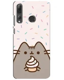 Чехол для Huawei P Smart Plus 2019 с картинкой «Пушин с кексом»