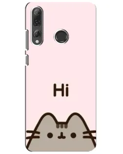 Чехол для Huawei P Smart Plus 2019 с картинкой «Пушин говорит Hi»